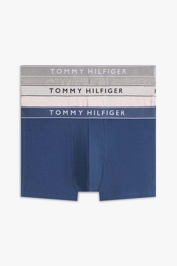 Tommy Hilfiger Pack 3 boxers em algod&atilde;o estampado