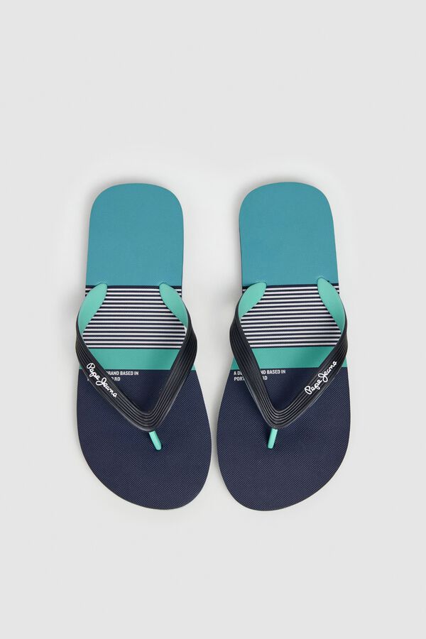 Pepe Jeans Chinelos de riscas multicolor cinzento
