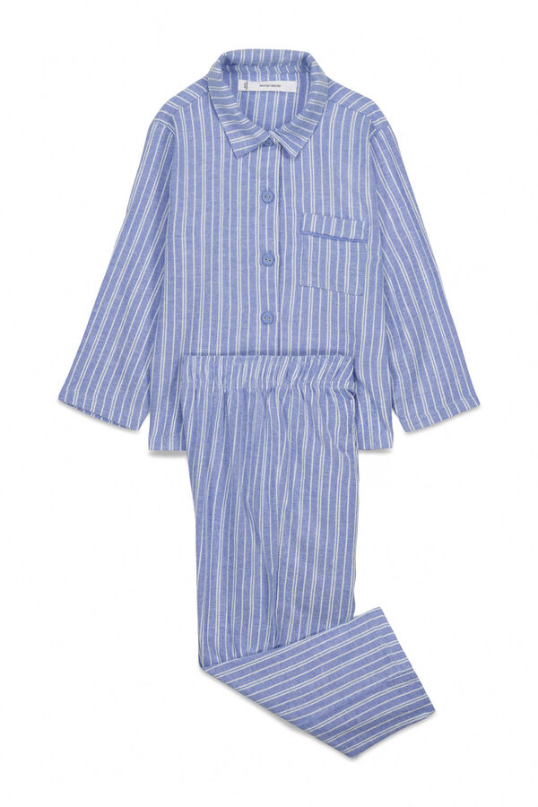 Women'secret Pijama infantil camisa às riscas, 100% algodão bege