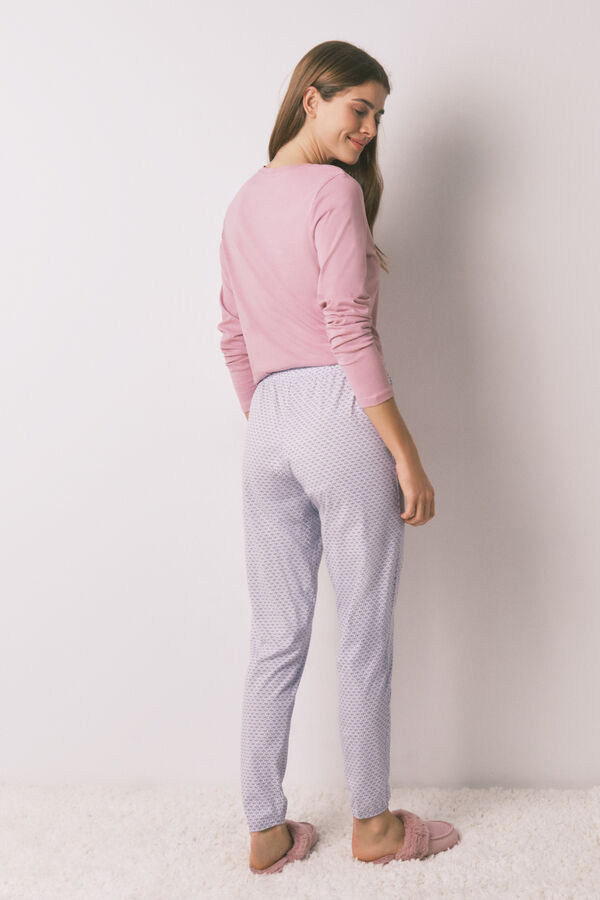 Women'secret Cal&ccedil;a skinny 100% algod&atilde;o com estampa geom&eacute;trica estampado