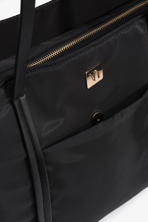 Vilanova Mala tote bag acolchoada preto