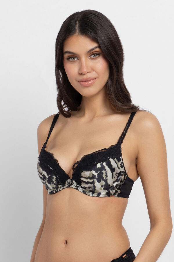 Dorina Soutien push-up estampado animal Origins preto