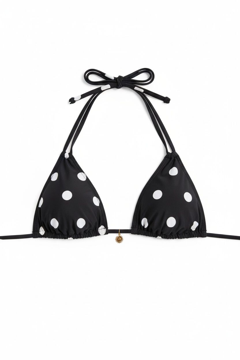 Women'secret Top biqu&iacute;ni triangular estampado bolinhas revers&iacute;vel