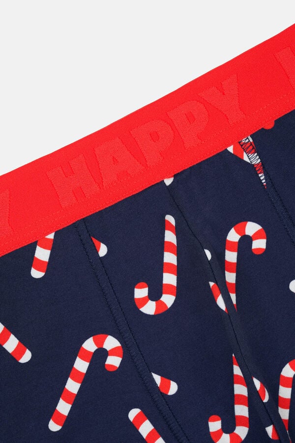 Happy Socks Pacote com 3 boxer azul