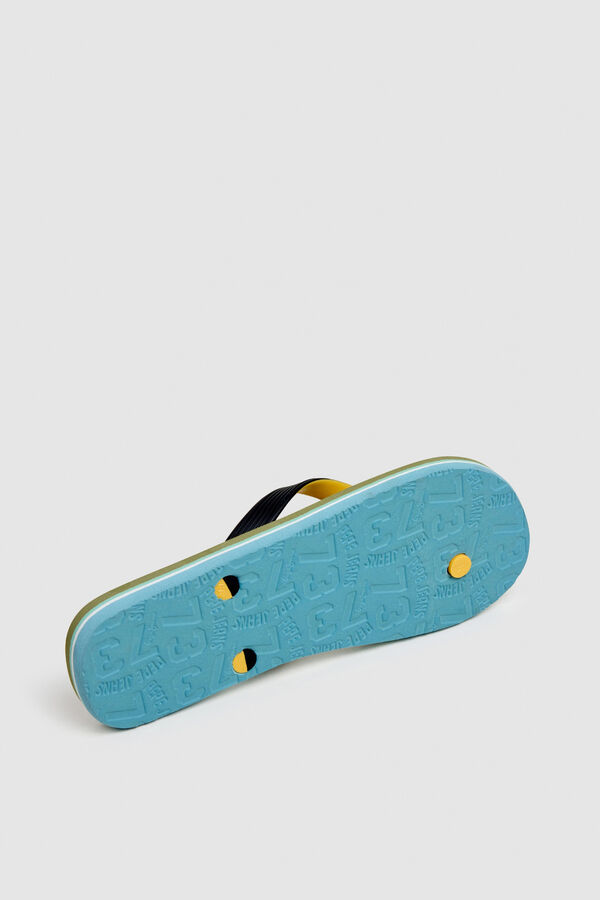 Pepe Jeans Chinelos de riscas multicolor bege