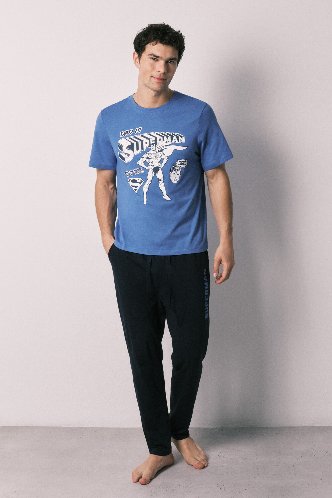 Women'secret Pijama de homem comprido em 100% algod&atilde;o Superman