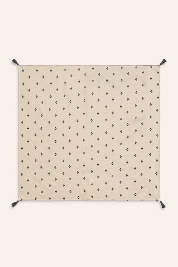 Calma House Toalha de mesa em algod&atilde;o 160x160 estampado