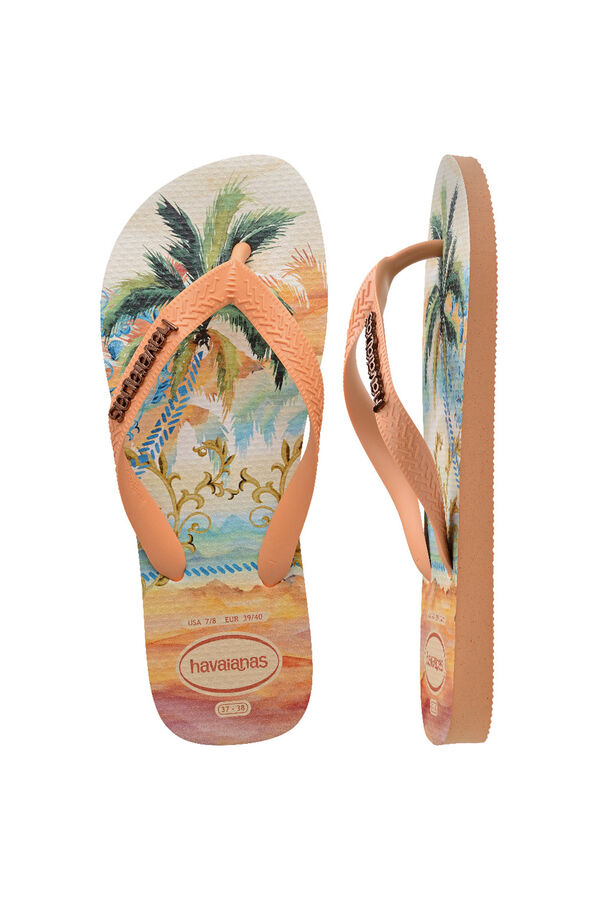 Havaianas Chinelos Hav. Top Tropicalia Vibes Laranja vermelho