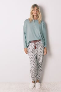 Women'secret Cal&ccedil;as compridas 100% algod&atilde;o com estampado floral