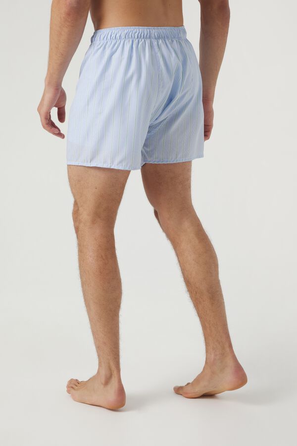 Kiff-Kiff Blue cotton striped boxers blue