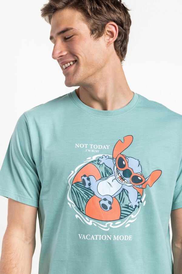 Admas Pijama curto tropical Stich bege
