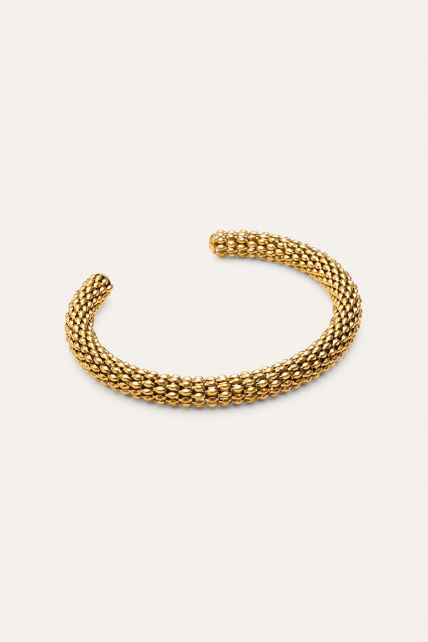 Singularu Gold Plated Steel Disc Bracelet printed