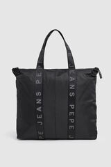 Pepe Jeans Detalhes da alça da bolsa tote preto