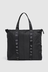 Pepe Jeans Detalhes da alça da bolsa tote preto