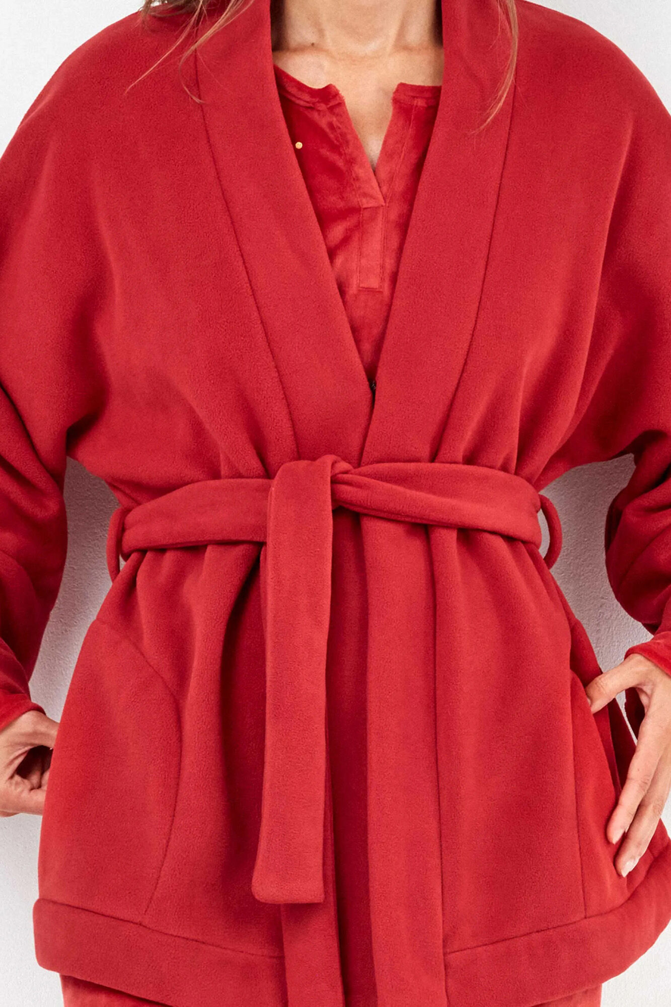 Gisela Robe de pele vermelha