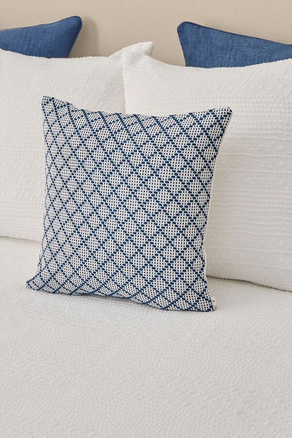 Textura Edredom jacquard de algodão branco