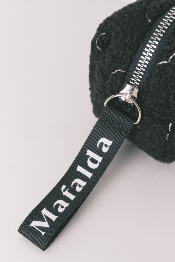 Women'secret N&eacute;cessaire pequena em sherpa preta Mafalda preto