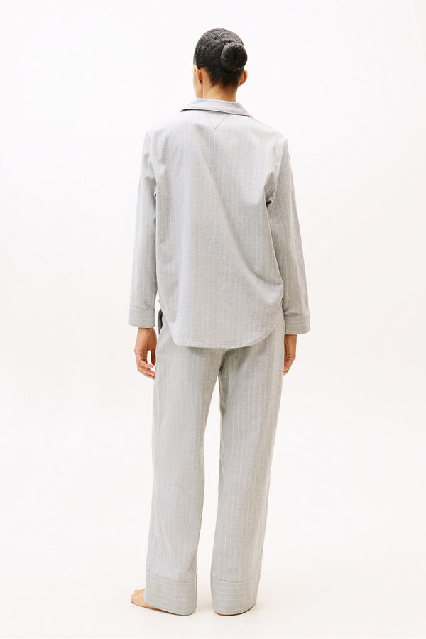 Tommy Hilfiger Conjunto de pijama riscas com camisa e calça bege