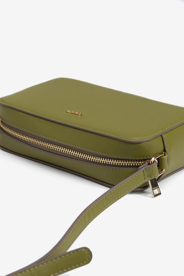 Vilanova Bolsa transversal com efeito de couro verde