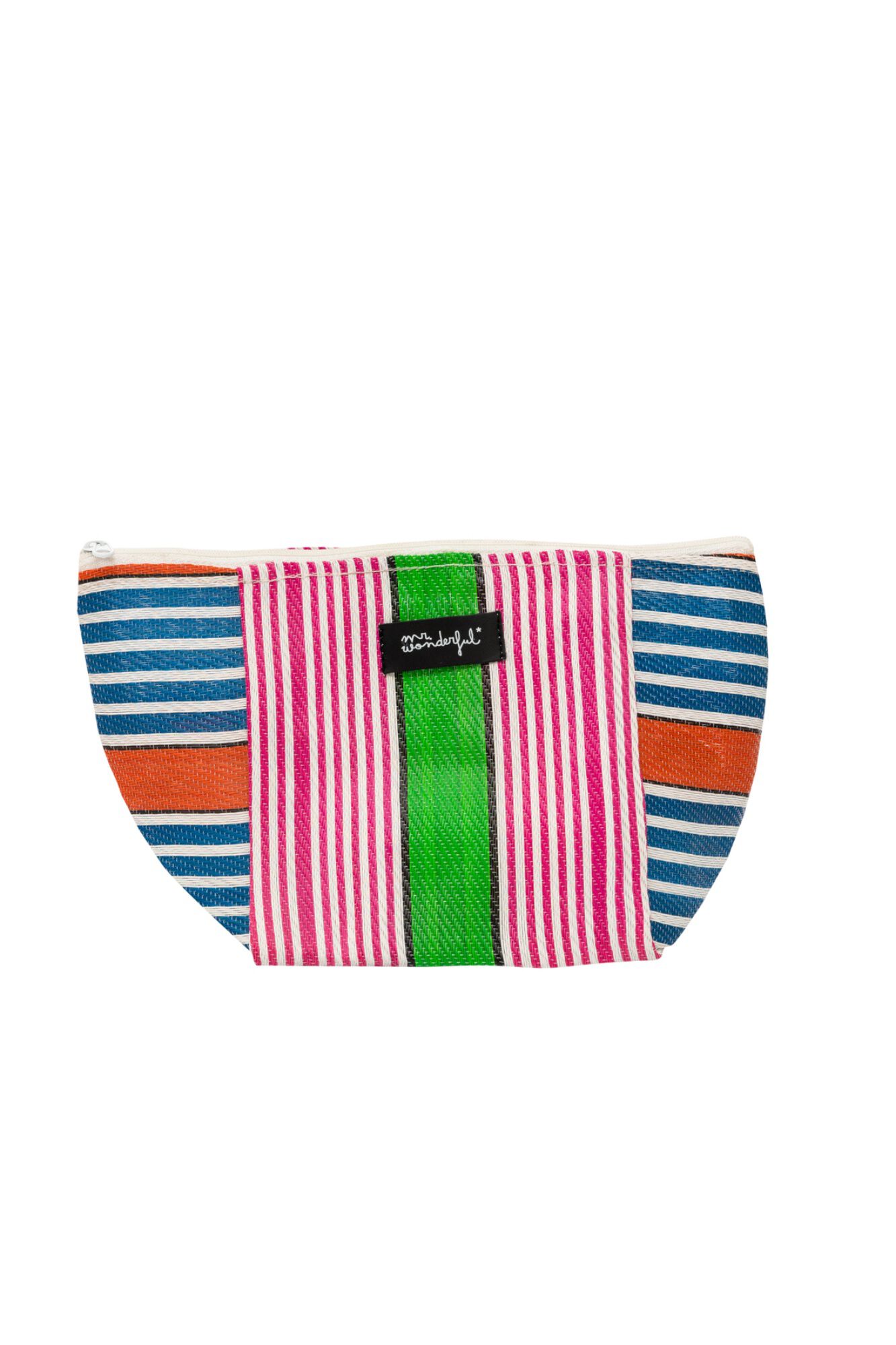 Mr. Wonderful Necessaire com fecho-&eacute;clair laranja, verde e roxo