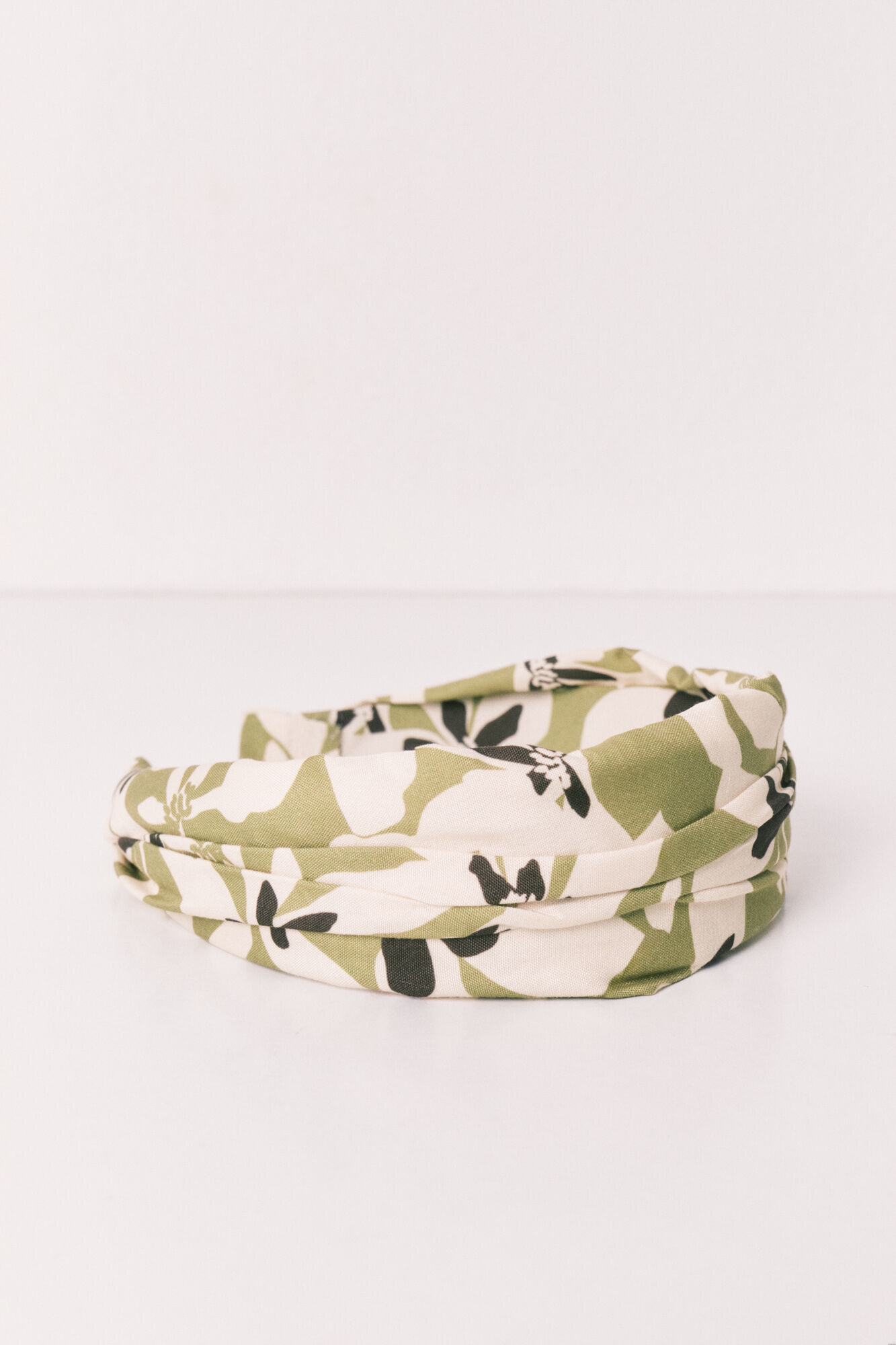 Women'secret Bandolete de cabelo estampado de flores verde