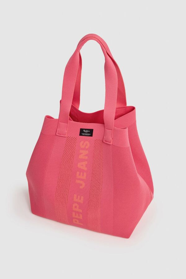 Pepe Jeans Mala tote bag em malha t&eacute;cnica vermelho
