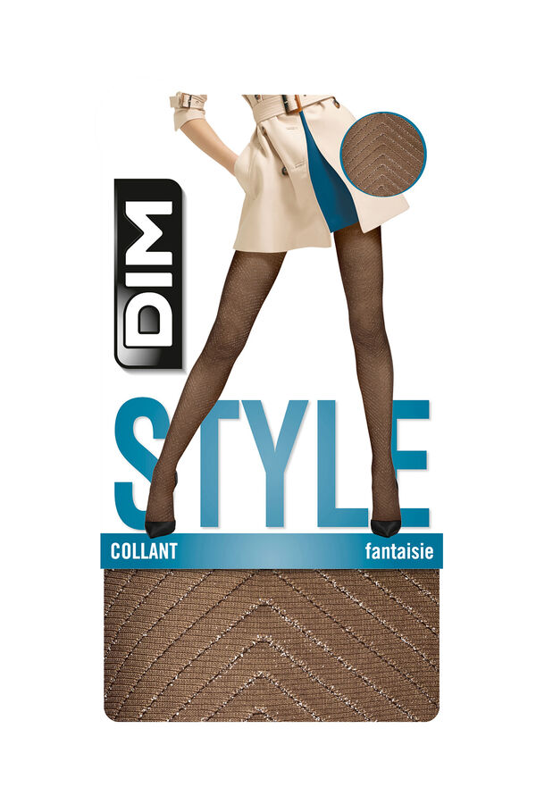 DIM Collant transparente com design em lurex 20 Denier preto