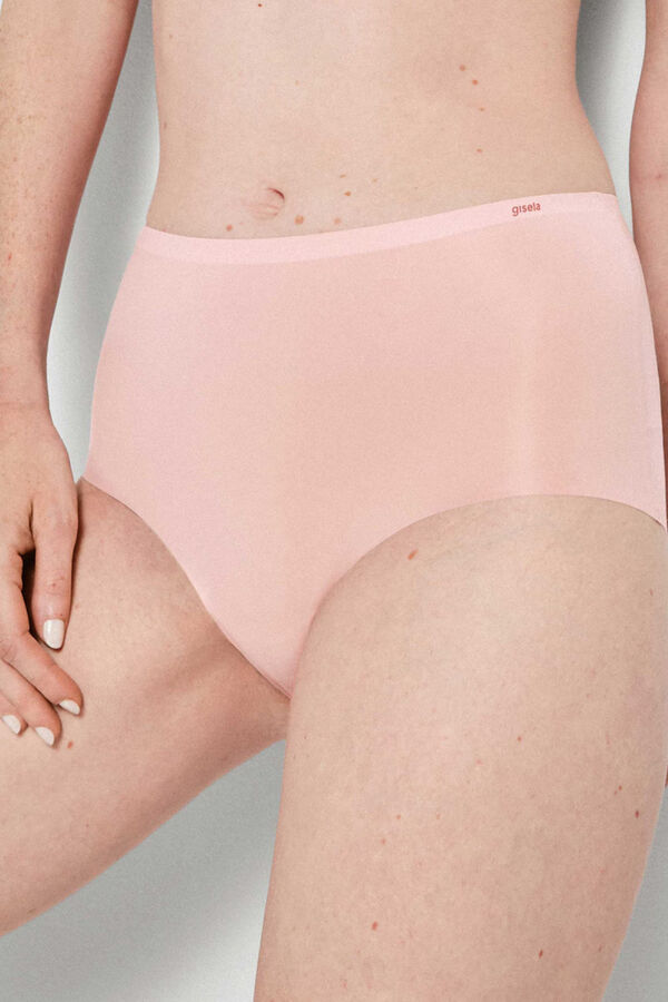 Gisela Cueca alta sem costuras rosa
