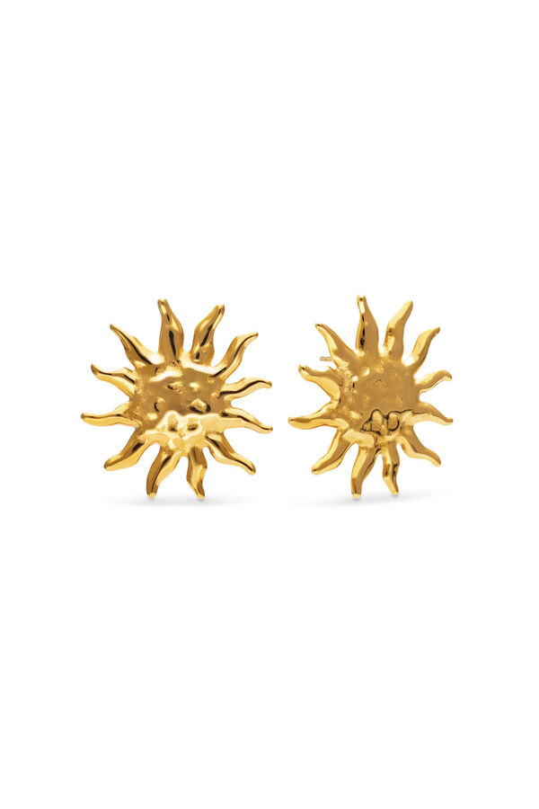 Singularu Pendientes Sunna Acero Ba&ntilde;o Oro amarillo