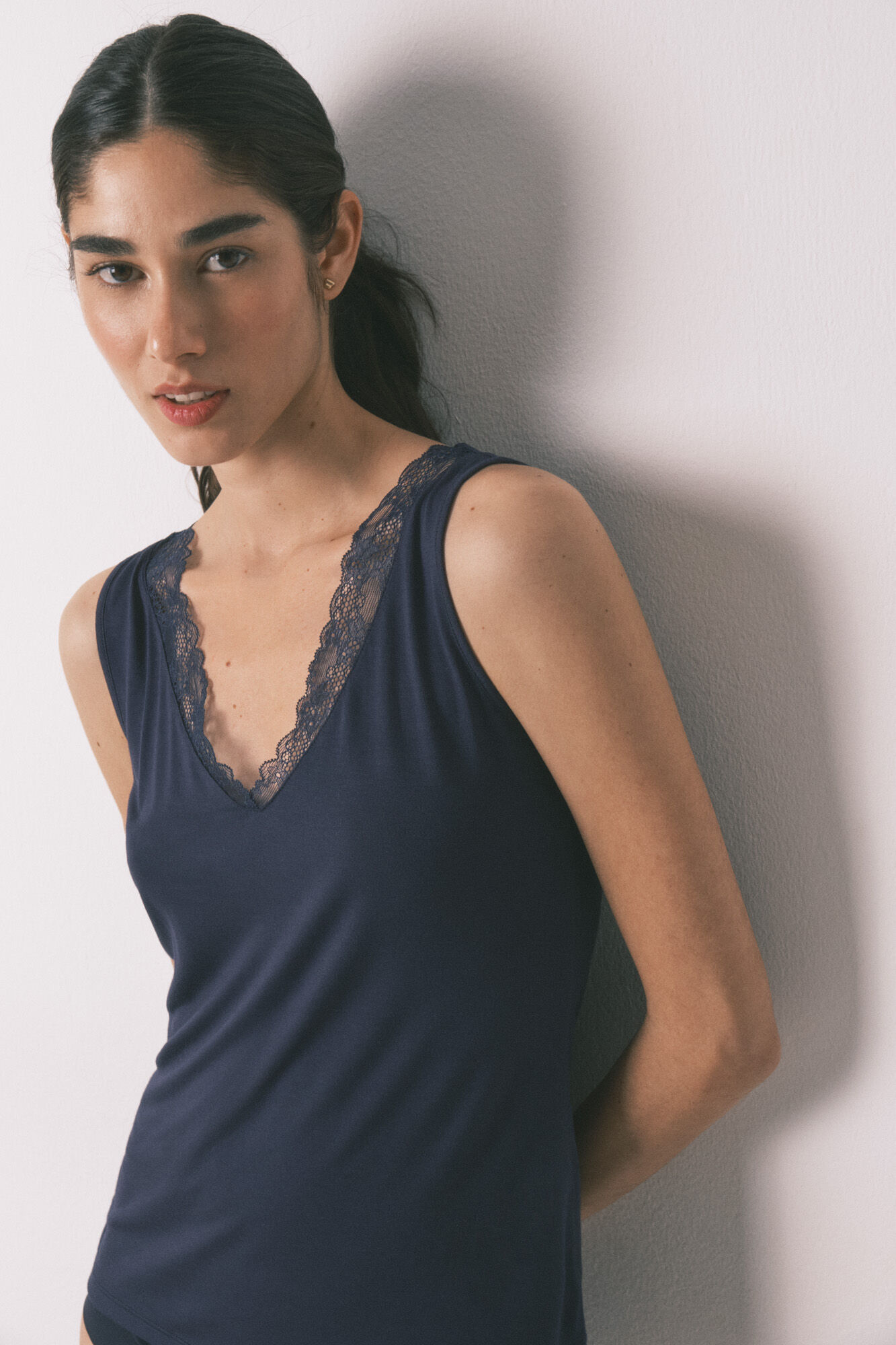 Women'secret T-shirt extrassuave em malha azul