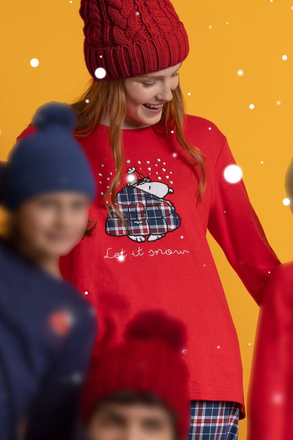 Admas Pijama Feminino Snow B vermelho