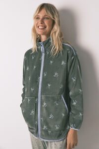 Women'secret Robe polar com estampa floral