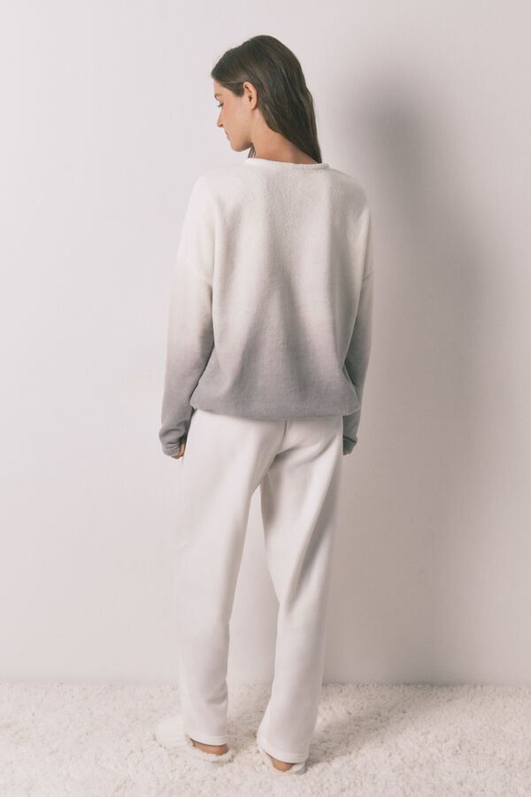 Women'secret Pijama comprido de polar do Snoopy cinzento