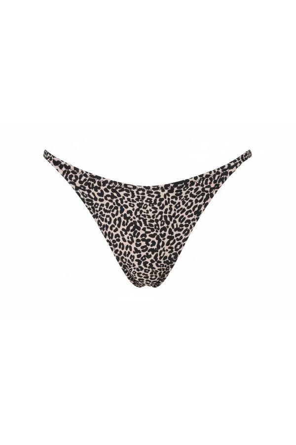 Women'secret Tanga de biqu&iacute;ni estampado leopardo branco
