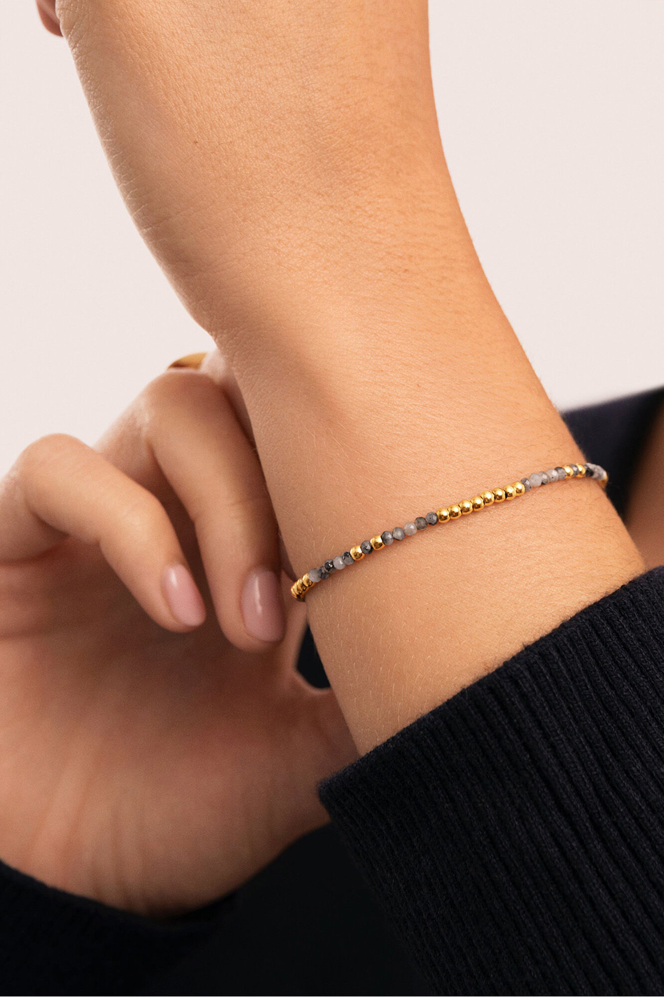 Singularu Pulsera Noche Acero Ba&ntilde;o Oro