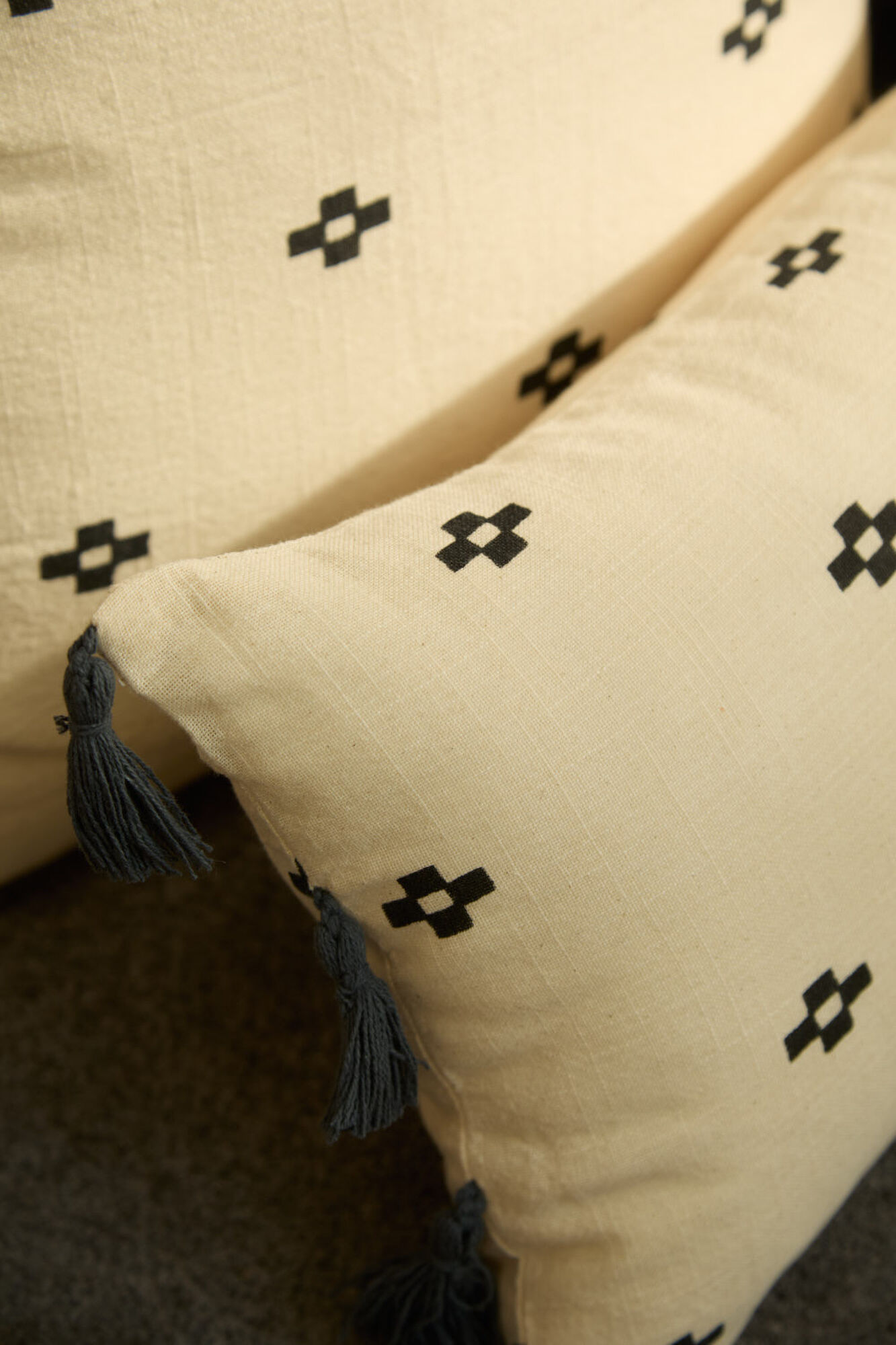 Calma House Capa de almofada retangular de algod&atilde;o Kobe