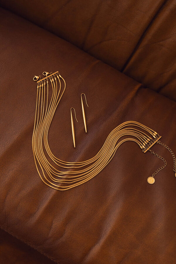 Singularu Choker Cleopatra Premium Acero Ba&ntilde;o Oro amarillo