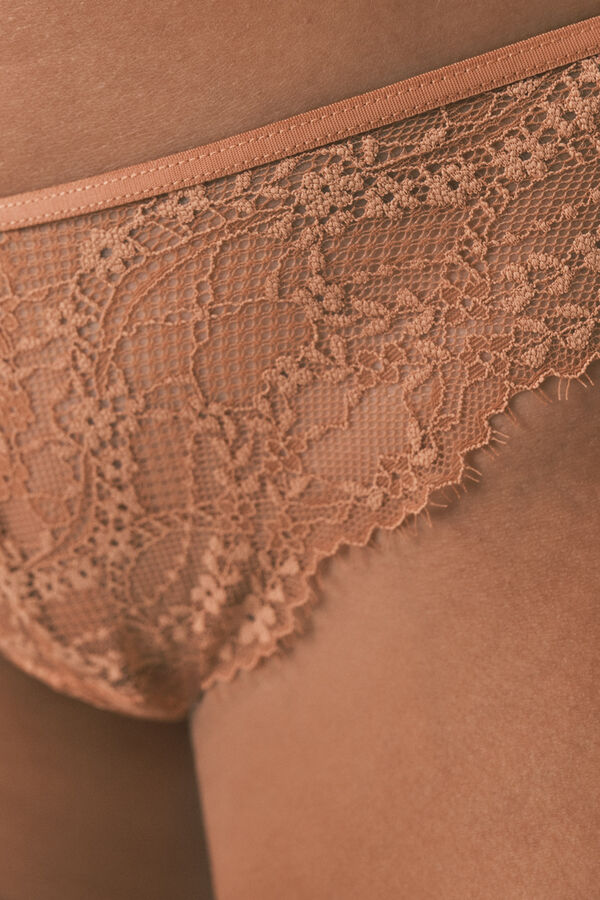 Women'secret Braga clásica encaje naranja naranja