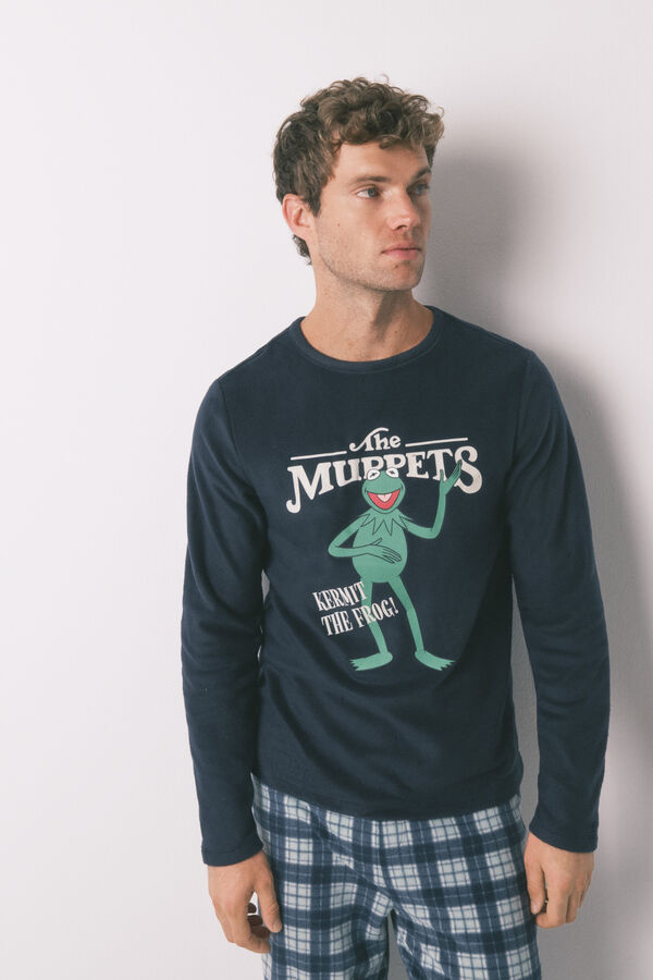 Women'secret Pijama comprido masculino polar Blue Muppet azul