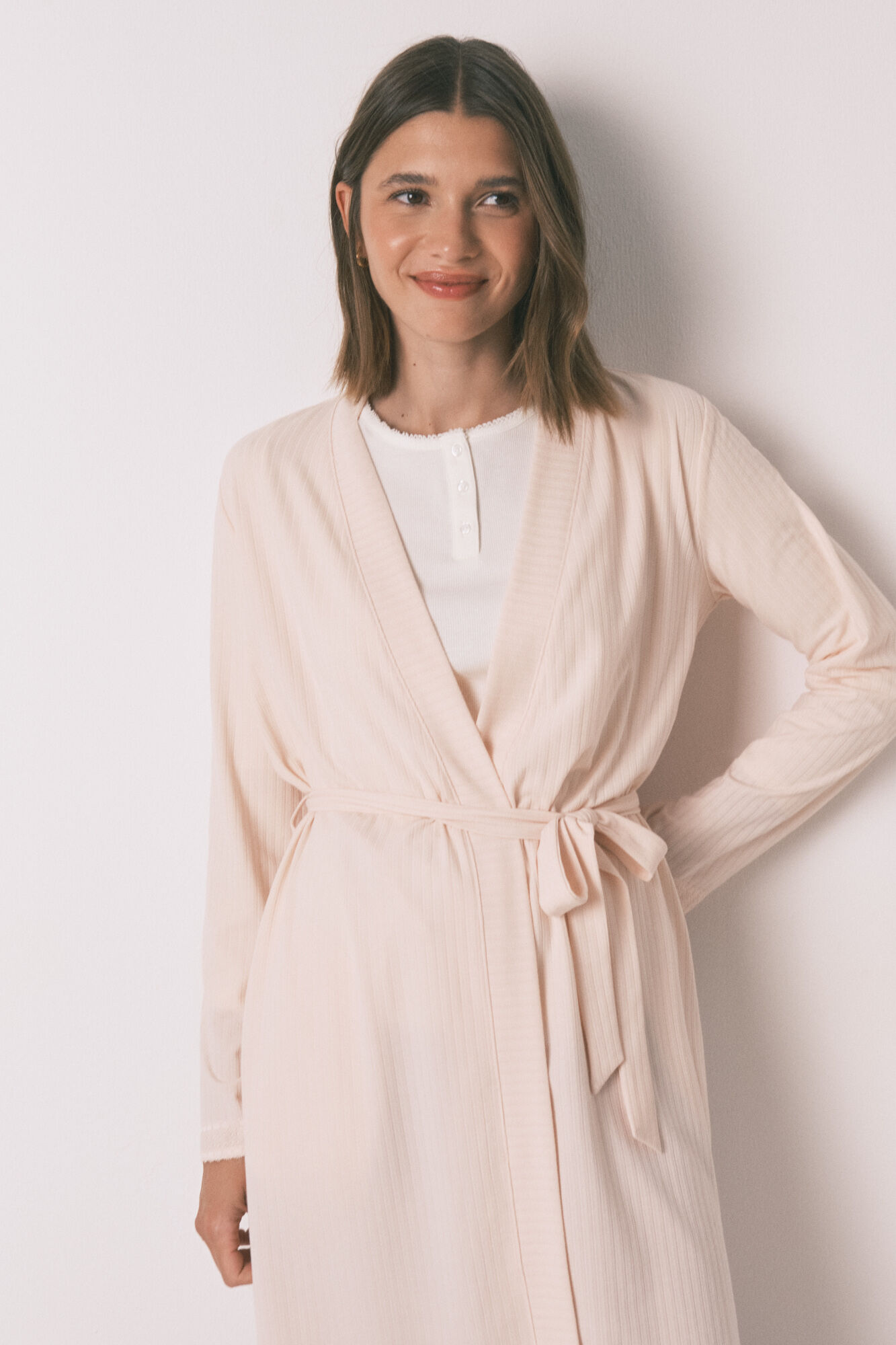 Women'secret Bata larga canal&eacute; rosa