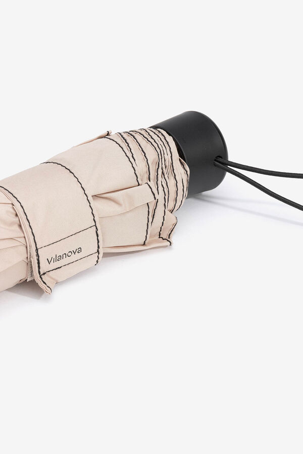 Vilanova Guarda-chuva Dobrável Liso bege