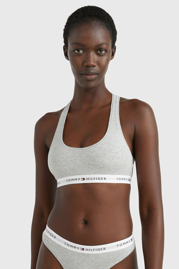 Tommy Jeans Bralette sin relleno gris