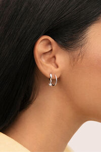 Singularu Pendiente Suelto Aro Dance Star Plata