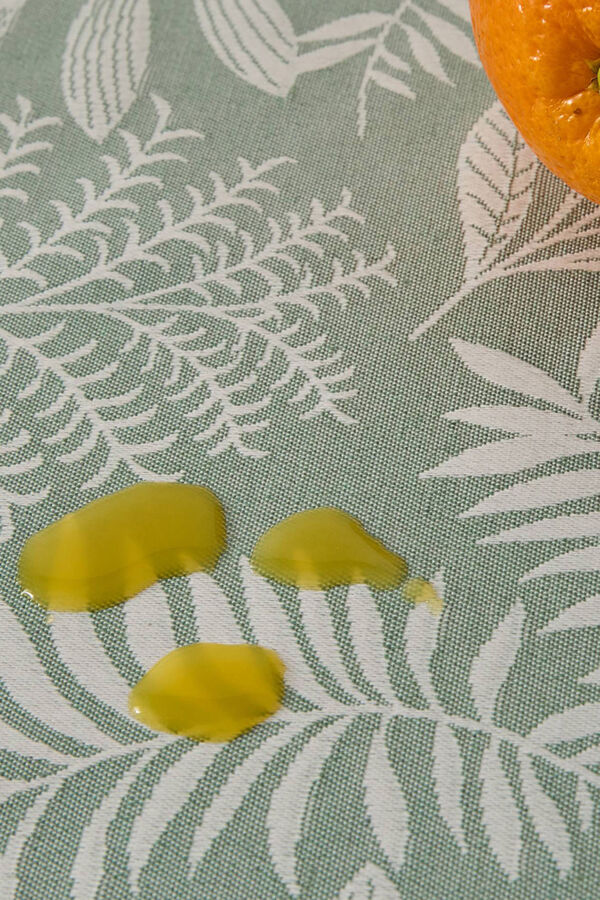 Textura Toalha de mesa jacquard antimanchas verde