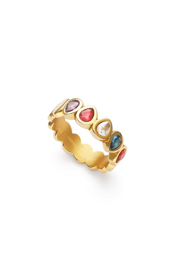 Singularu Anillo Sirena Colors Acero Ba&ntilde;o Oro amarillo
