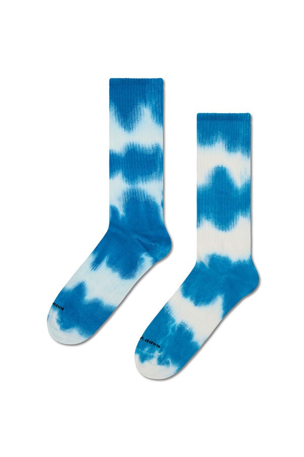 Happy Socks Meia tie-dye branco