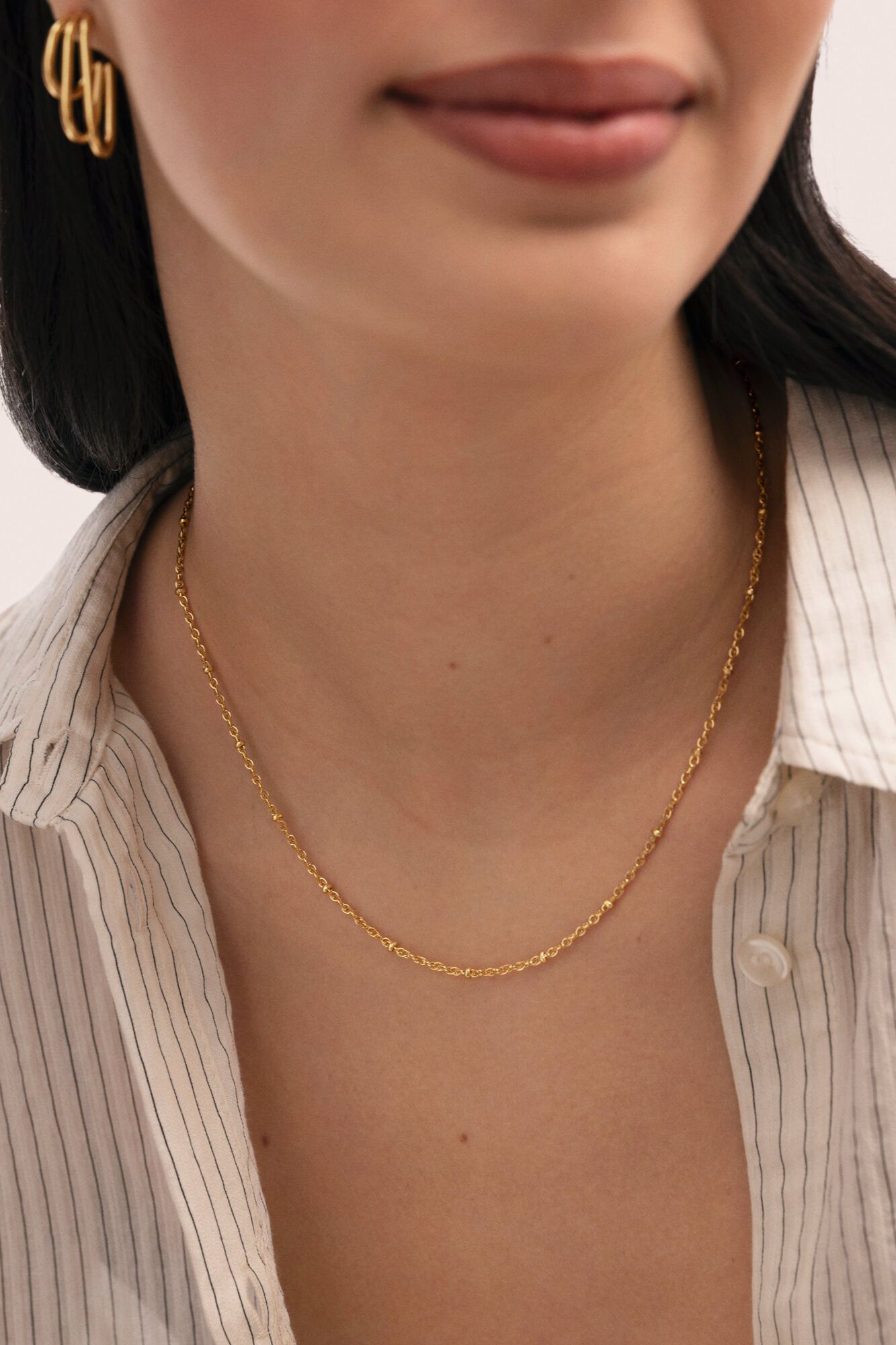 Singularu Collar Chance Acero Ba&ntilde;o Oro