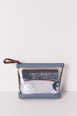 Women'secret Pack de 3 n&eacute;cessaires estampadas variadas azul