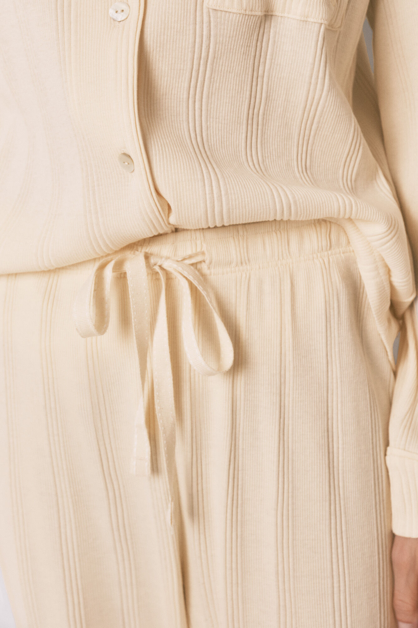 Women'secret Pijama camisero largo algod&oacute;n canal&eacute; amarillo