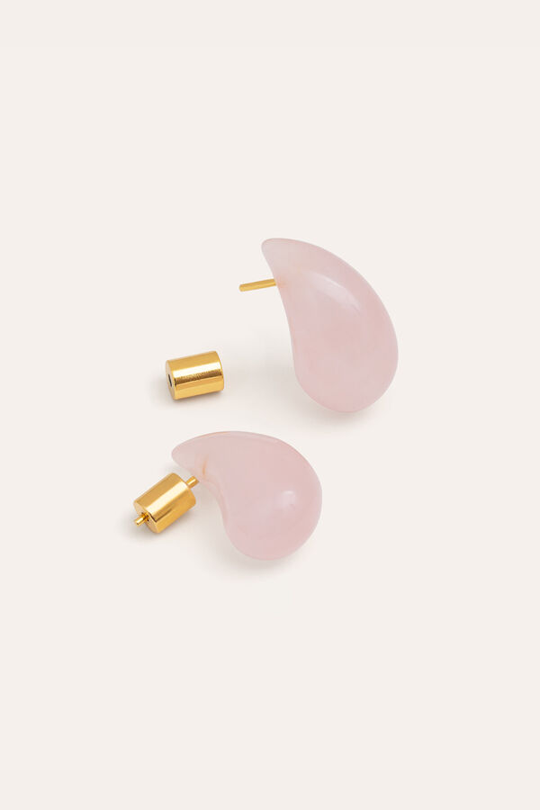 Gold Plated Crush Drop Earrings